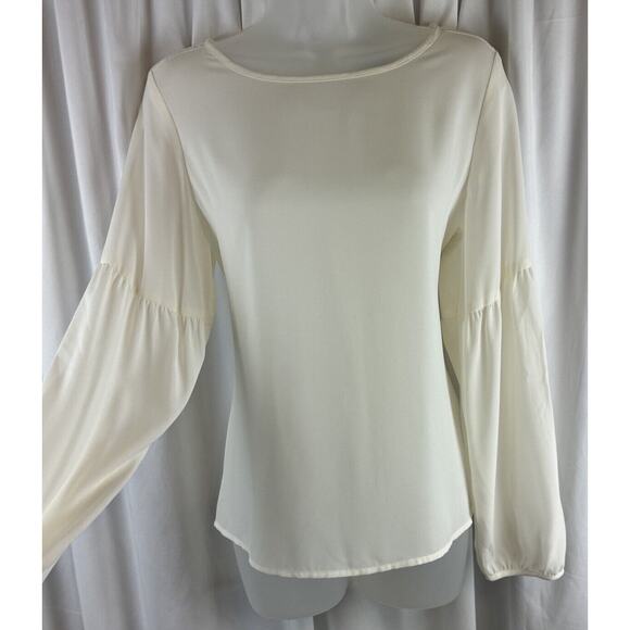 The Limited Blouse, Ballon Sleeves, Ivory, Sz: S, 68-03 - Picture 1 of 16